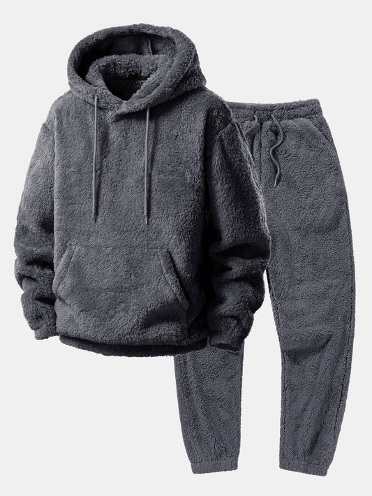 Basic Teddy Hoodie & Teddy Jogger Pants