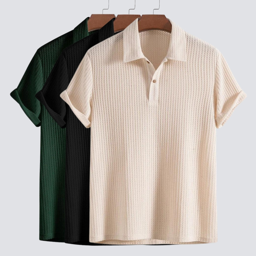 Fabio | Wafel Gebreide Polo