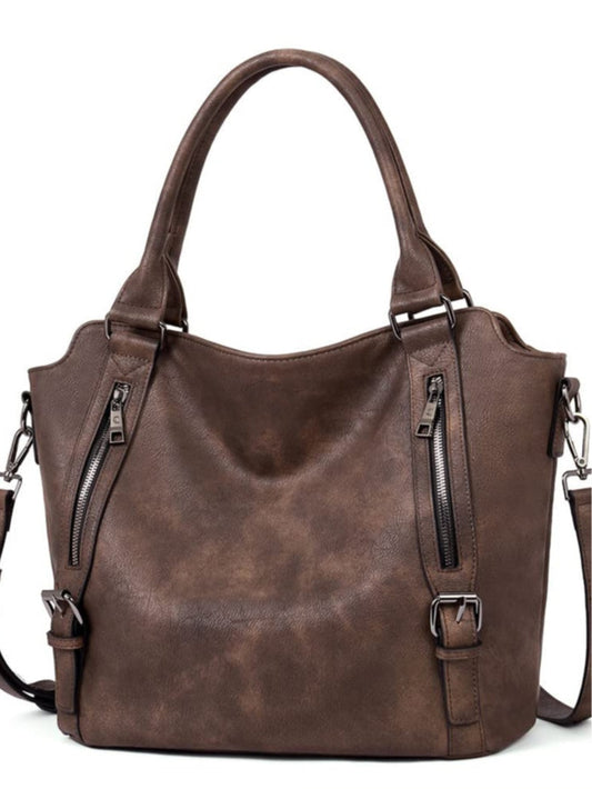 Retro style large capacity shoulder crossbody tote bag