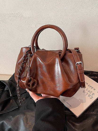 Lightweight crossbody handbag pleated cloud bag