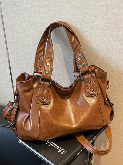 Retro casual high-end niche shoulder tote bag