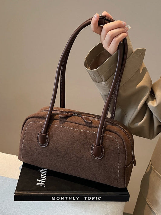 Retro frosted shoulder handbag casual pillow bag