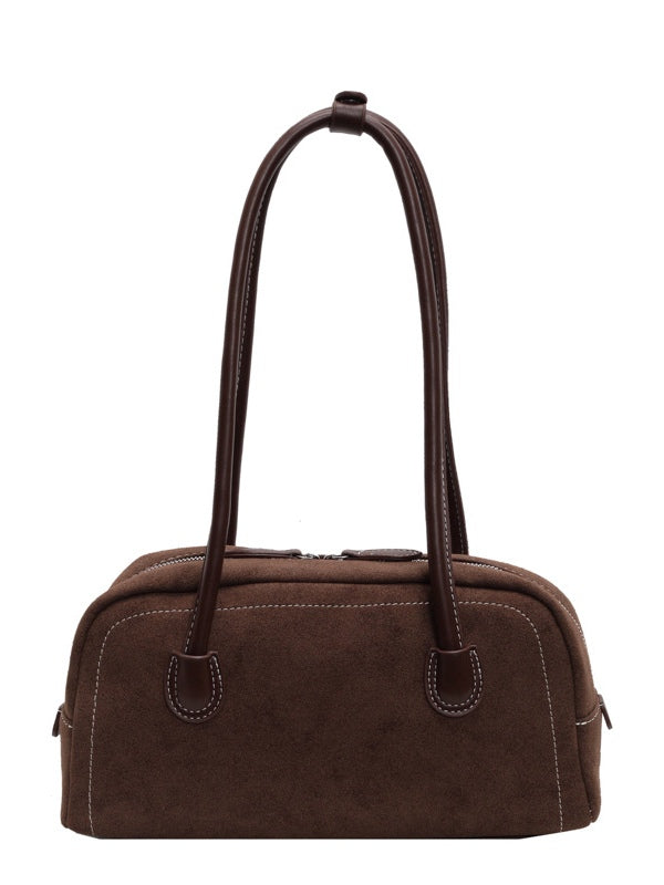 Retro frosted shoulder handbag casual pillow bag