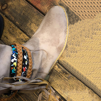 Vintage Western Tribal Tassel and Ankle Boots