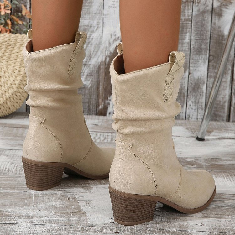 Vintage Western Cowboy Tassel Ankle Boots
