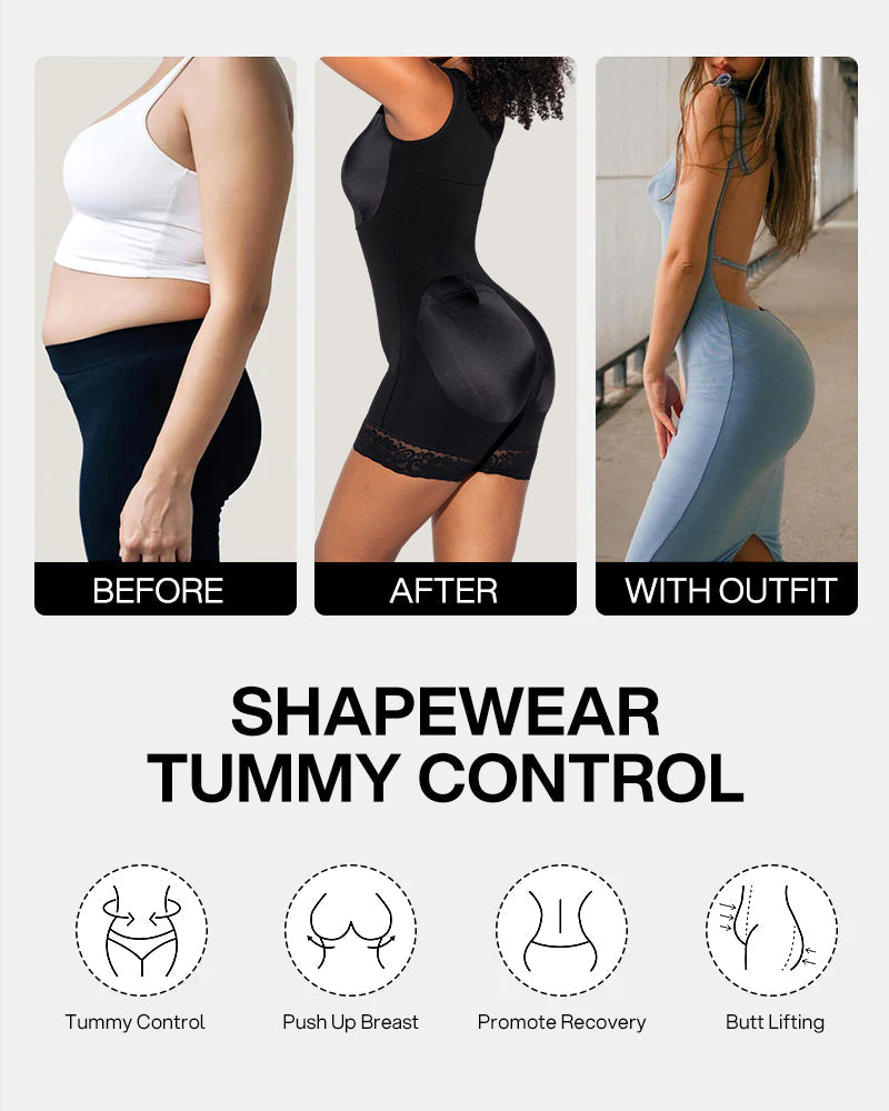 Double Compression Tummy Control Shapewear With Bra