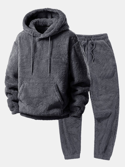 Basic Teddy Hoodie & Teddy Jogger Pants