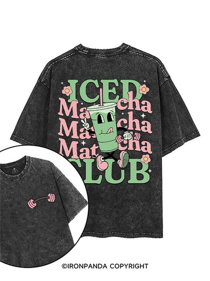 Iced Matcha Club printed Gym Shirt