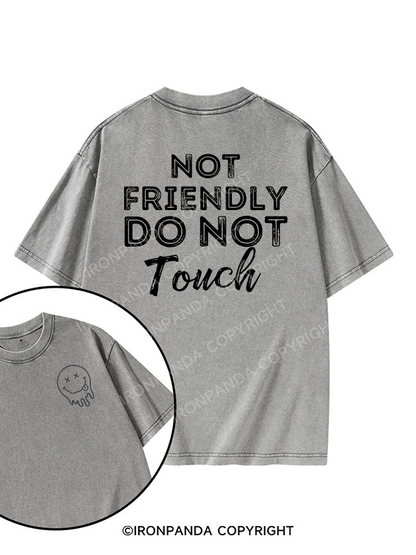 Not friendly, do not touch printed Gym Shirt