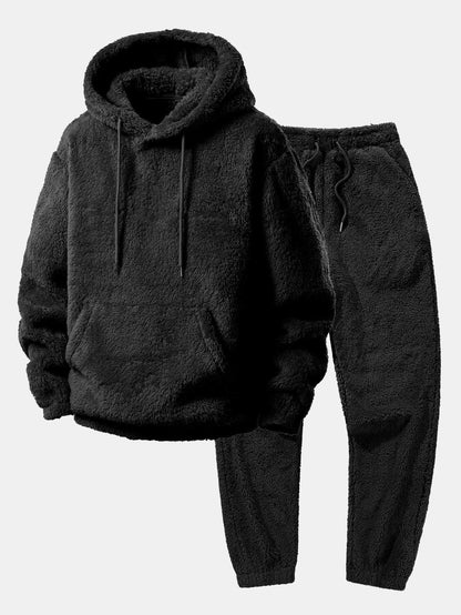 Basic Teddy Hoodie & Teddy Jogger Pants