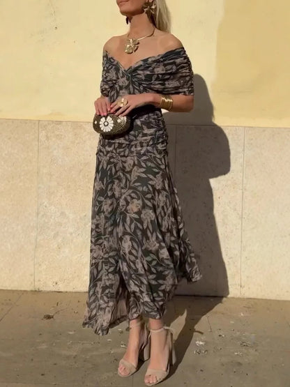Naomi | Floral Off-Shoulder Maxi Dress