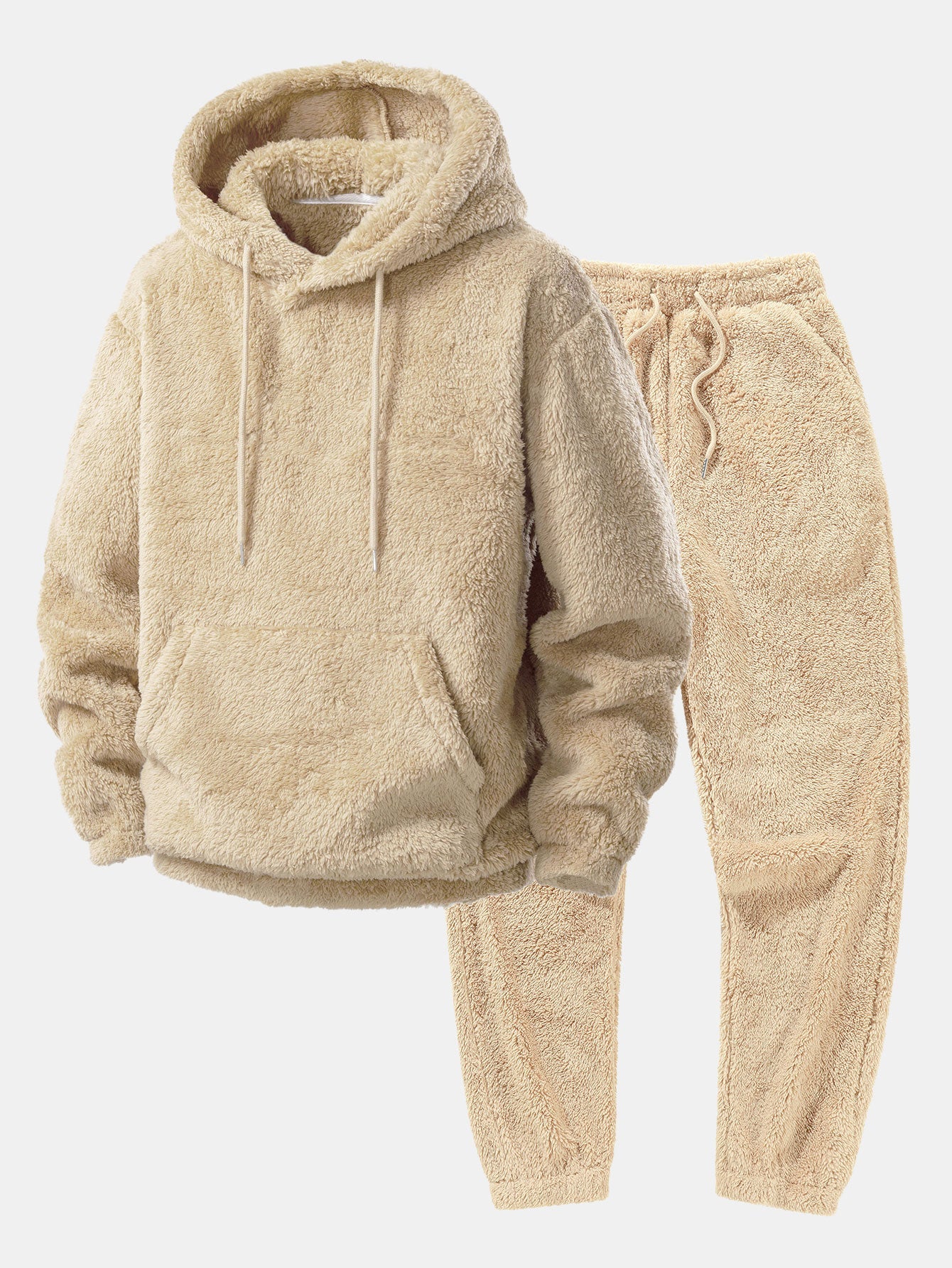 Basic Teddy Hoodie & Teddy Jogger Pants