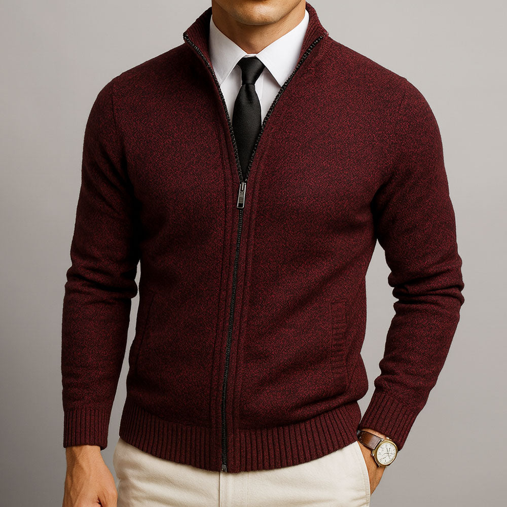 Henry | Merino Wool Zip-Up Cardigan