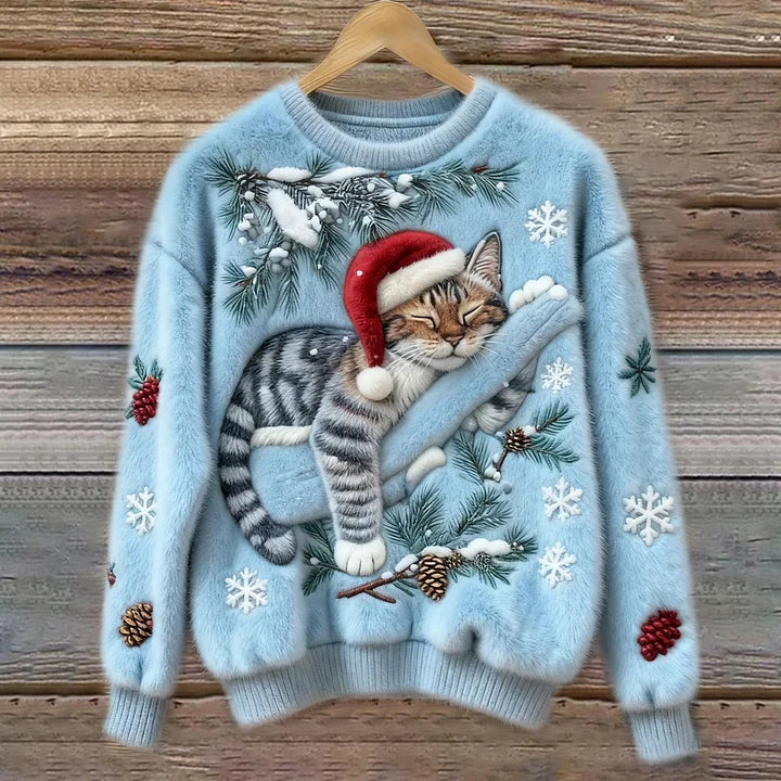 Cozy Cat Knit Sweater