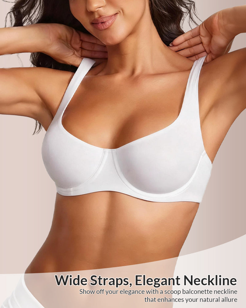 Underwire Support Seamless Balconette Bra