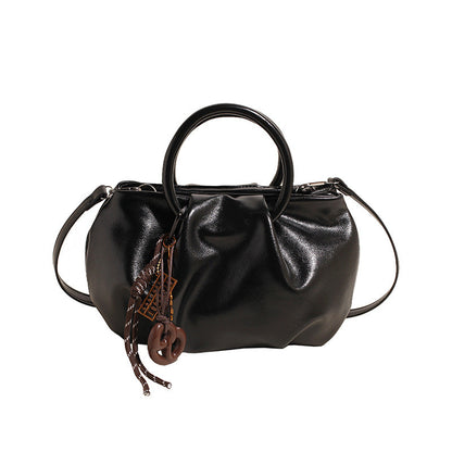 Lightweight crossbody handbag pleated cloud bag