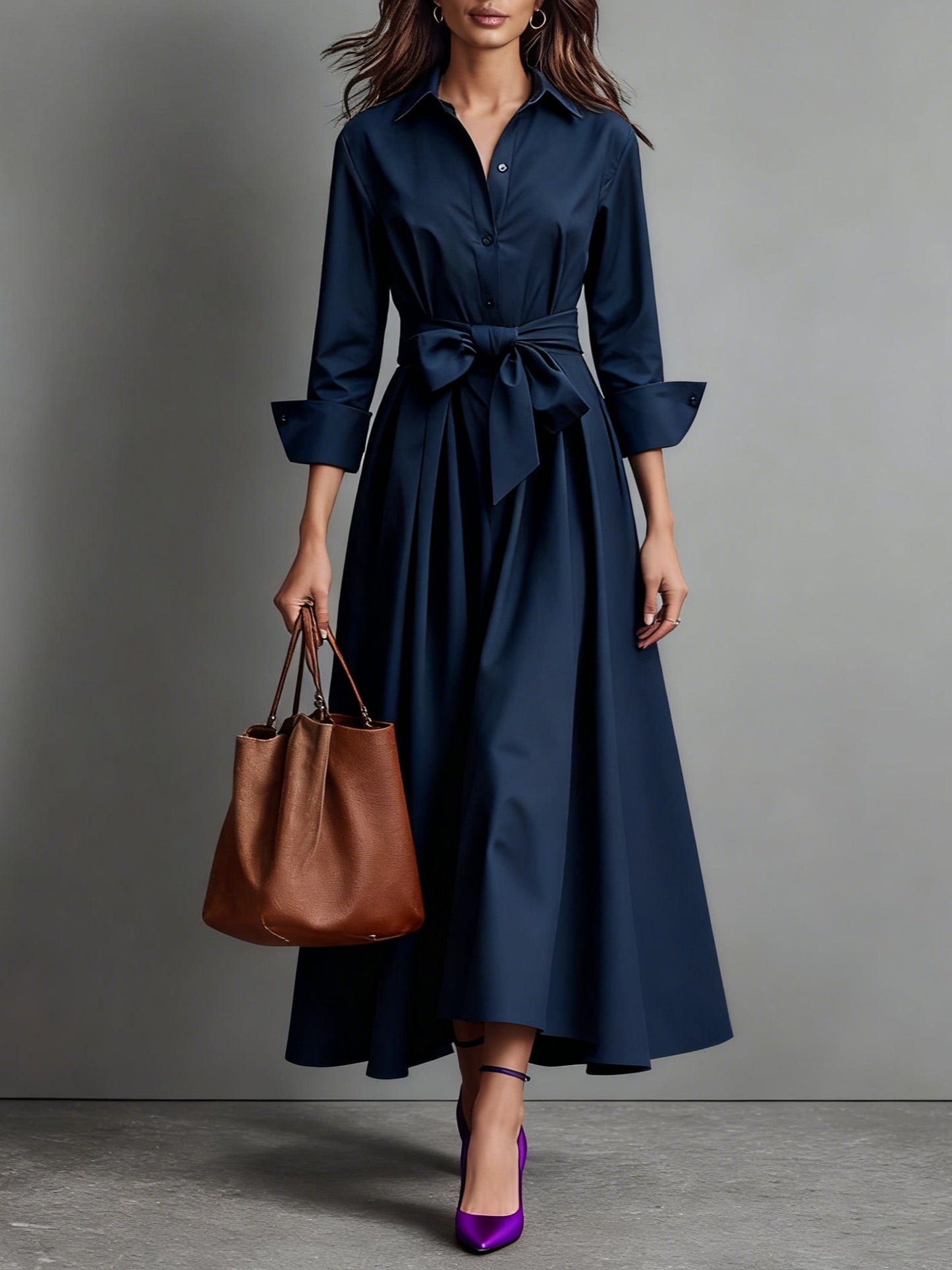 Minimalist Classic Shirt Maxi Dress
