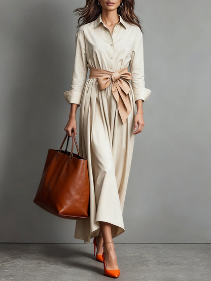 Minimalist Classic Shirt Maxi Dress