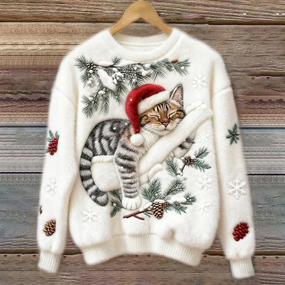 Cozy Cat Knit Sweater