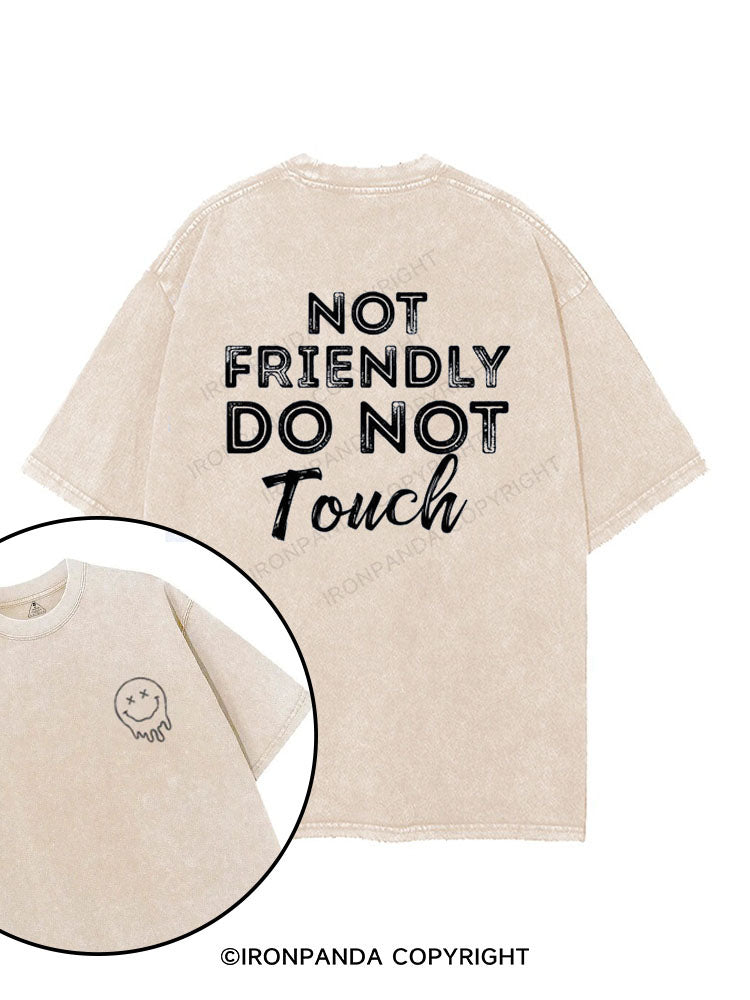 Not friendly, do not touch printed Gym Shirt
