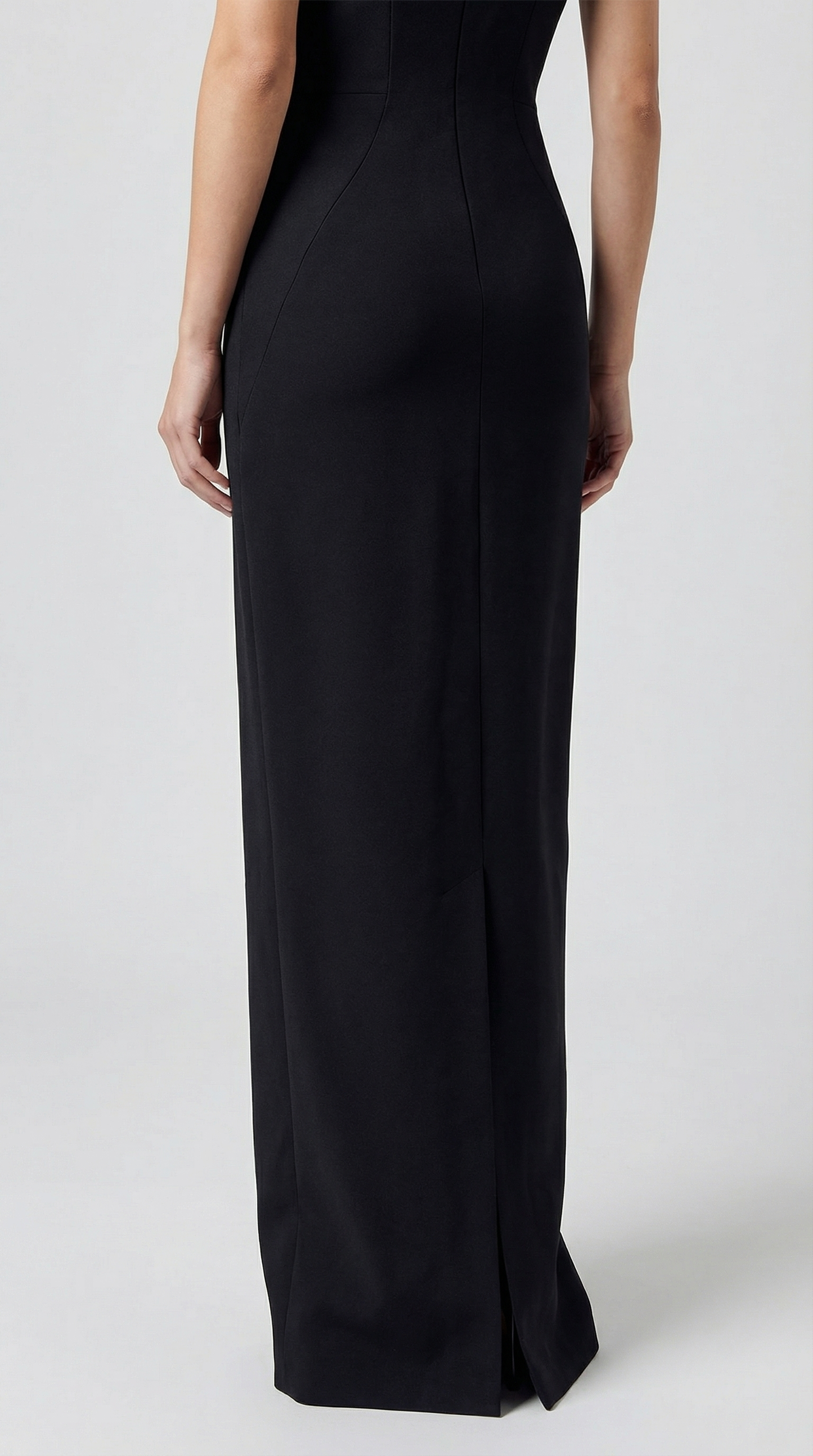 High-Neck Cutout Bodycon Maxi Evening Dress
