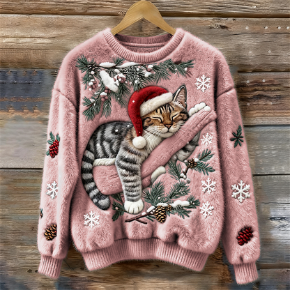 Cozy Cat Knit Sweater