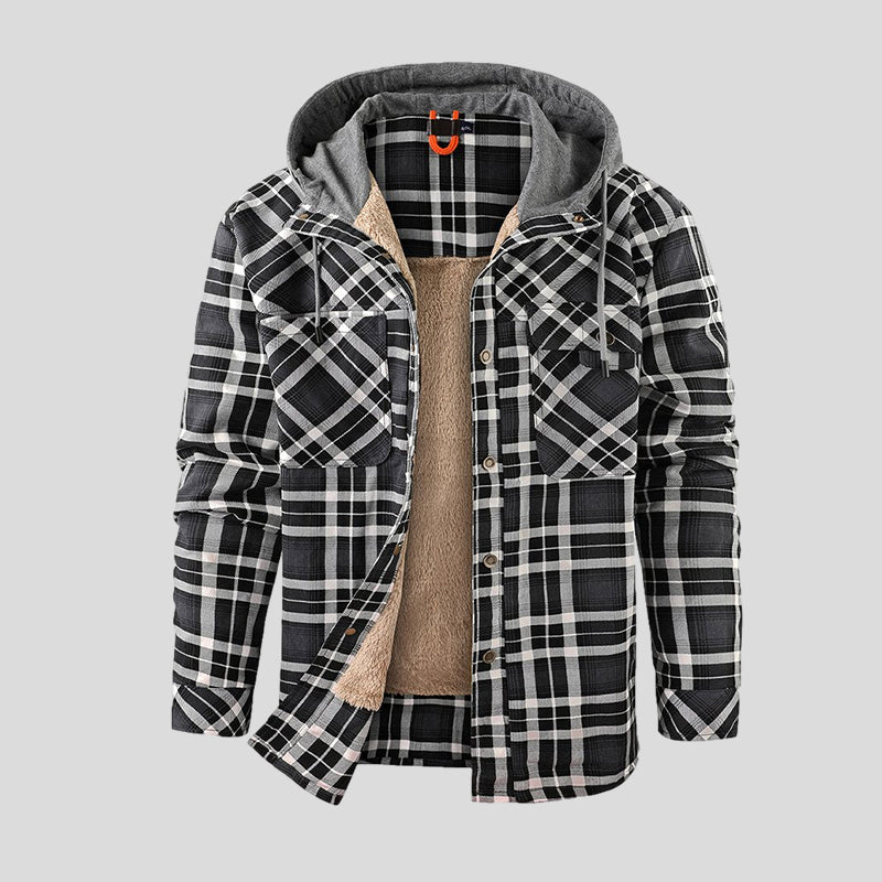 Adrien | Checkered Sherpa Jacket