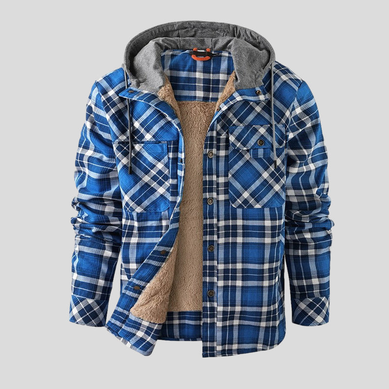 Adrien | Checkered Sherpa Jacket
