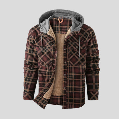 Adrien | Checkered Sherpa Jacket