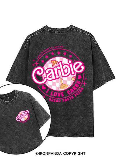 CARBIE I LOVE CARBS BREAD PASTA PIZZA printed Gym Shirt