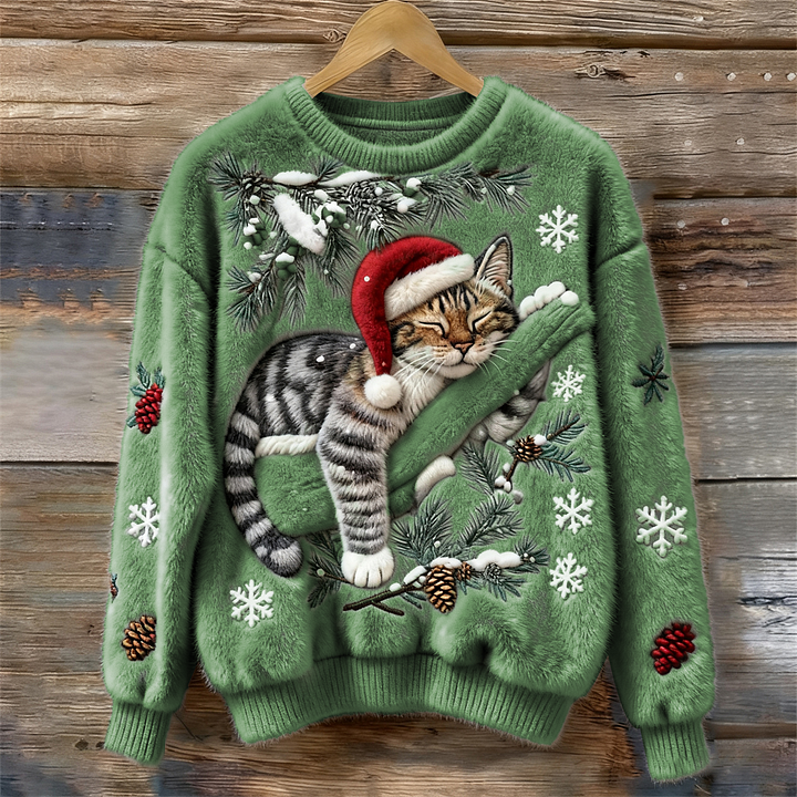Cozy Cat Knit Sweater