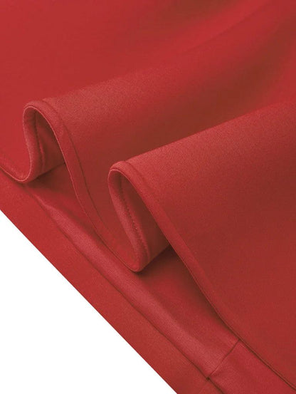 Red Sleeveless Midi Elegant A-line Dress with Waist Twist for Day-to-Night