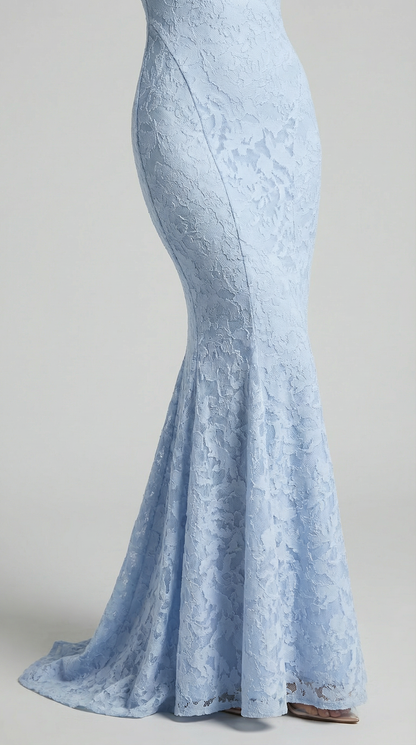 Elegant Lace Mermaid Maxi Dress