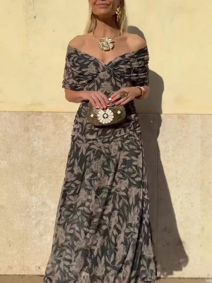 Naomi | Floral Off-Shoulder Maxi Dress