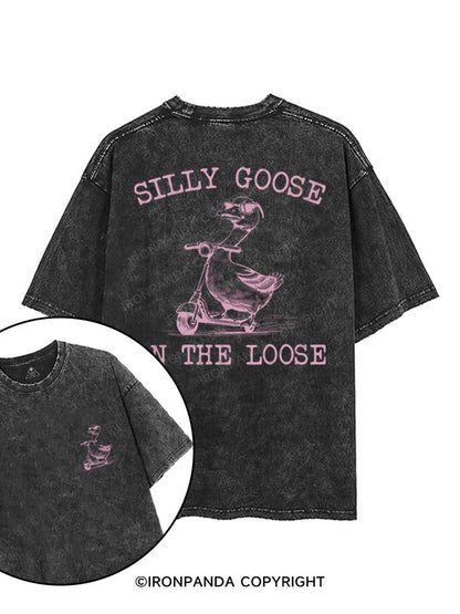 SILLY GOOSE ON THE LOOSE printed Gym Shirt