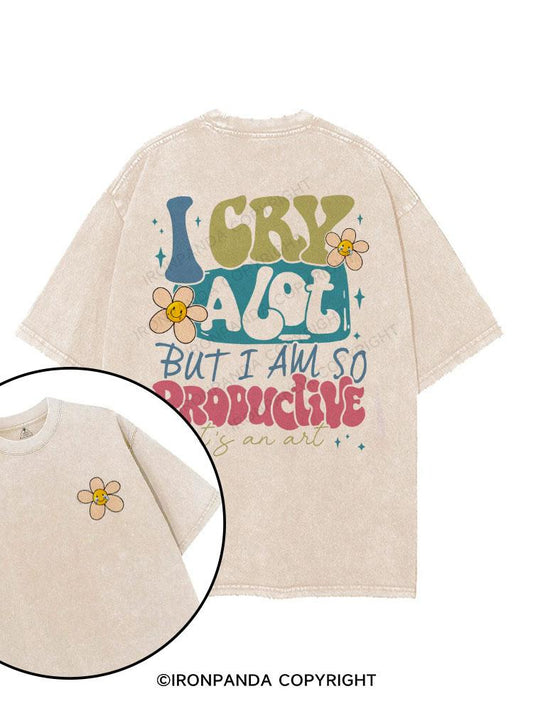 I Cry A lot printed Gym Shirt