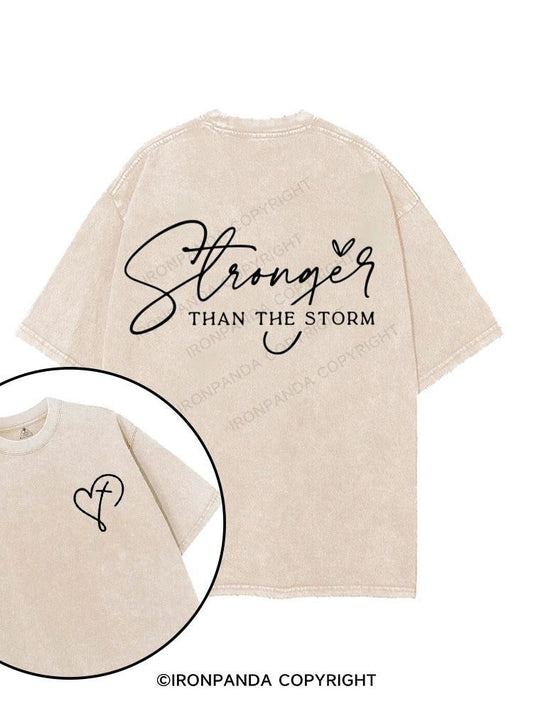 Stronger Than The Storm printed Gym Shirt