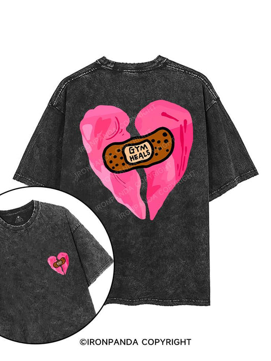 GYM HEALS printed Gym Shirt