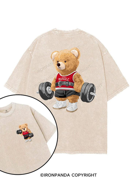 Exercise Bear printed Gym Shirt