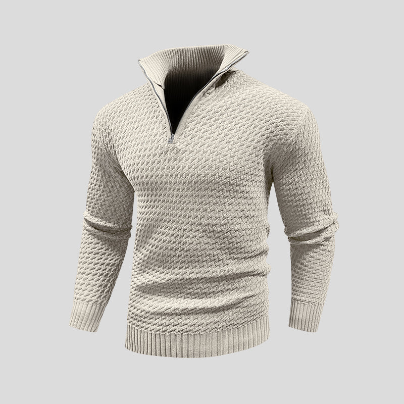 Maxwell | Textured Zip Sweater