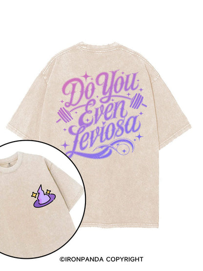 DO YOU EVEN LEVIOSA printed Gym Shirt